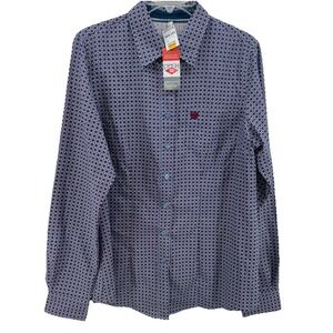 Cinch Women's Multi Geo Print Shirt   Womens XL Blue